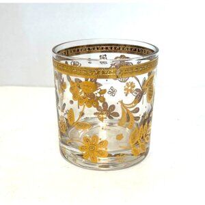 Vintage Culver Chantilly Whiskey Rocks Glass One Single 22k Gold Retro MCM EUC